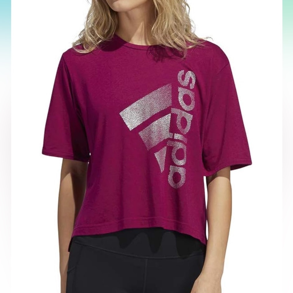 Adidas originals - Women’s Holiday Cropped Tee - Power Berry - Size Small